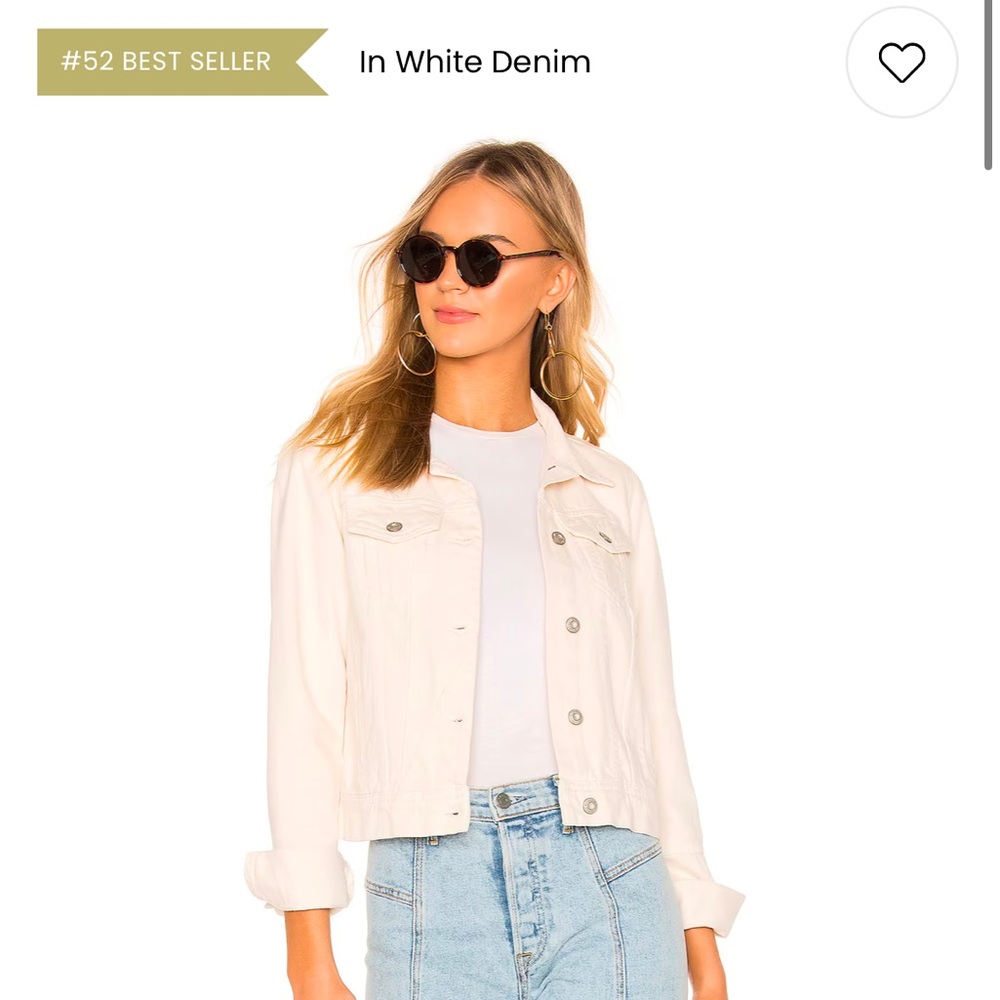 Free People White Jean Jacket